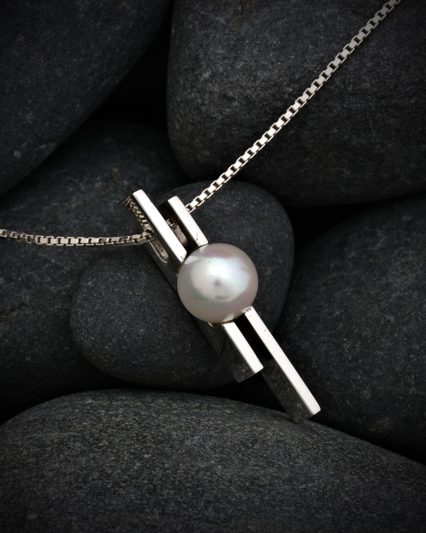 Silver and Pearl Birthstone Pendant