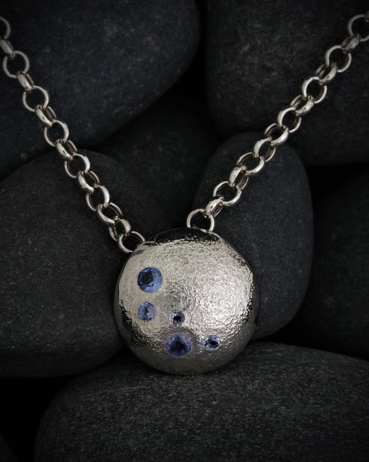 Silver and Tanzanite Birthstone Pendant