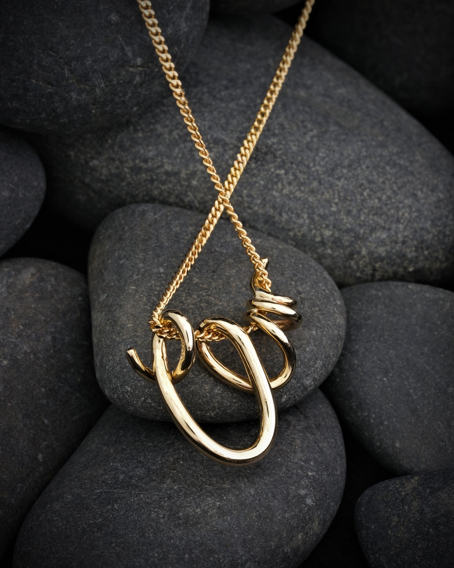 Gold Spiral Pendant