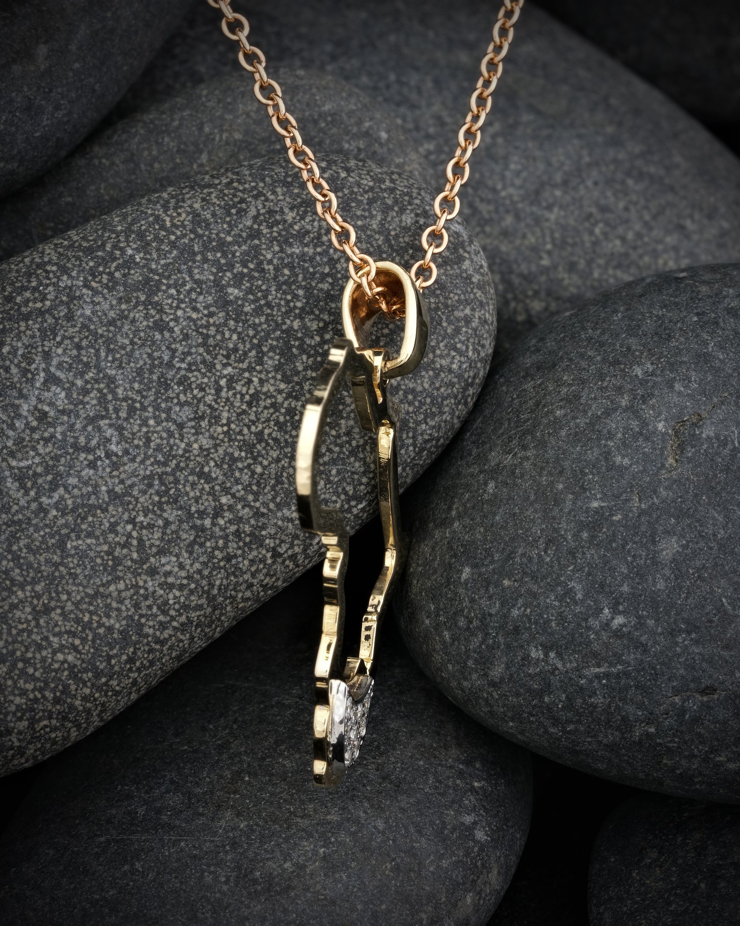 Gold and Diamond Africa Pendant