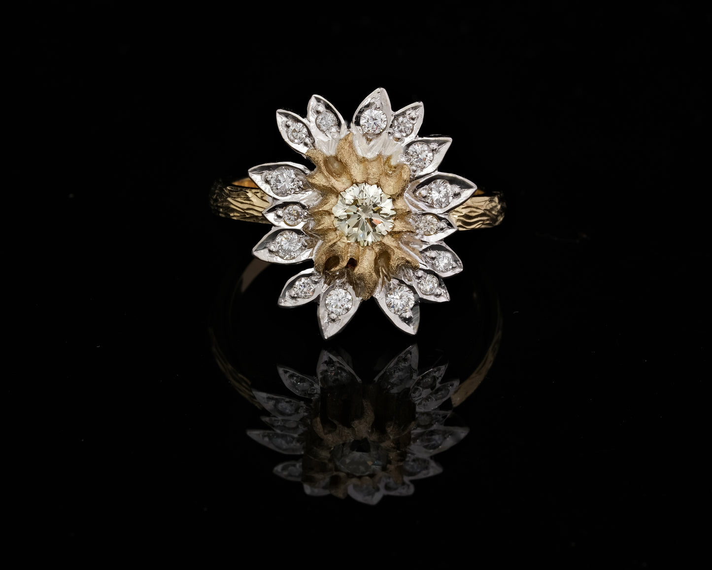 Gold and Diamond Sunshine Ring