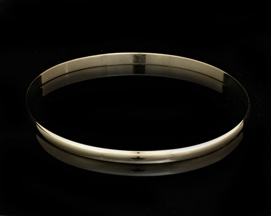 9ct Yellow gold D-Shape bangle