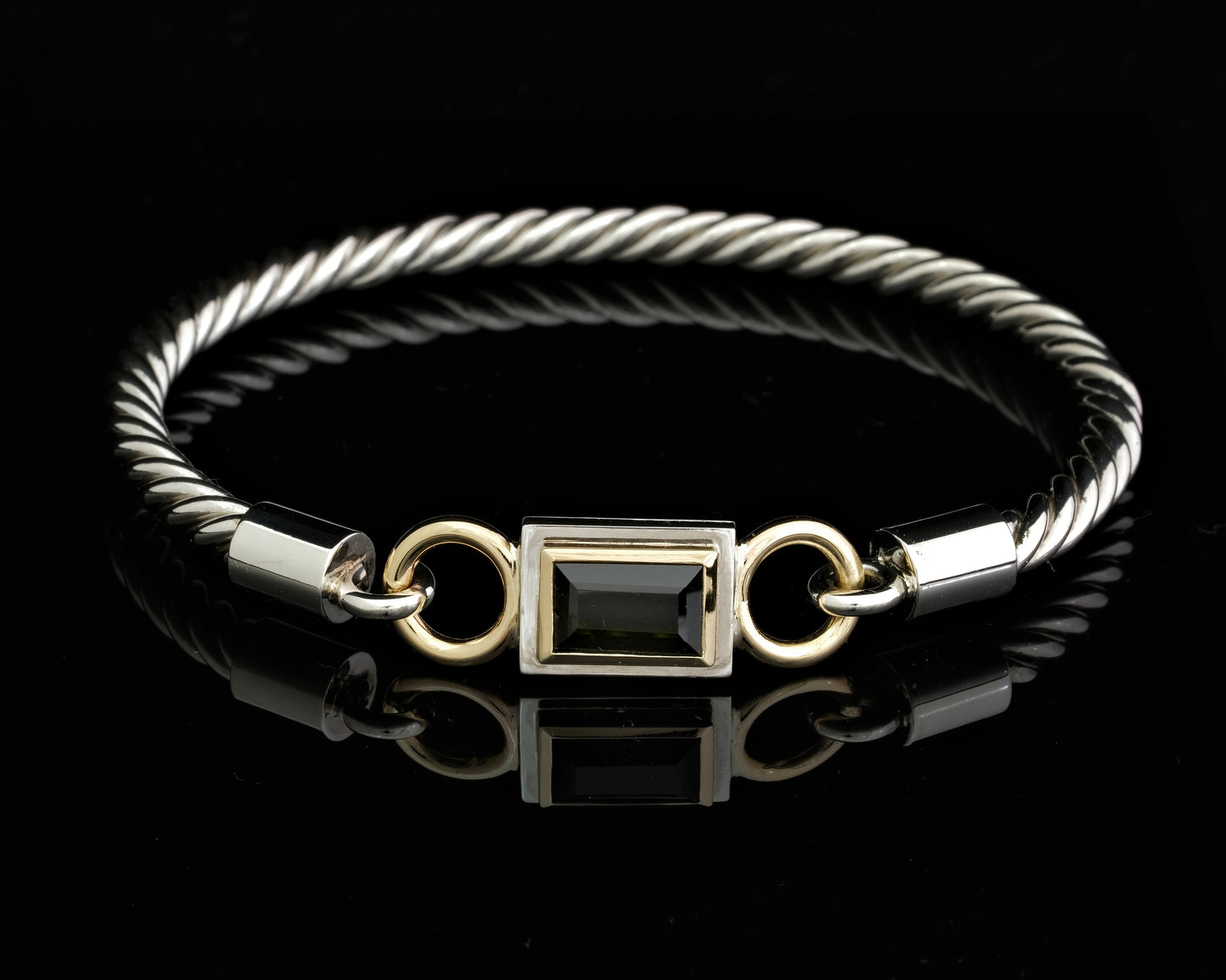 Green Tourmaline Bangle