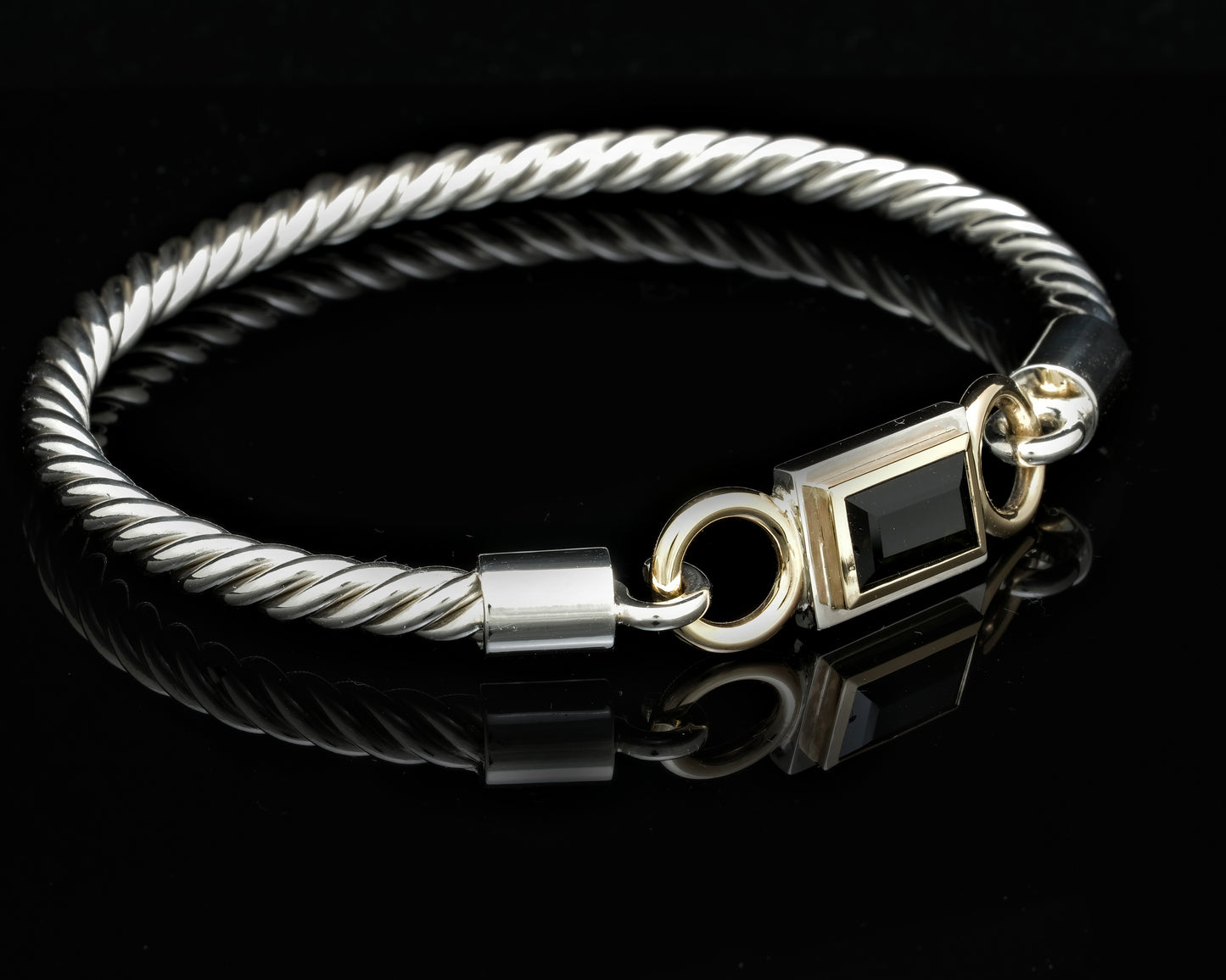 Green Tourmaline Bangle