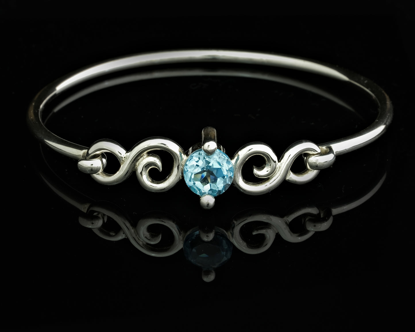 Sky Blue Topaz Tension Bangle