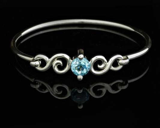 Sky Blue Topaz Tension Bangle