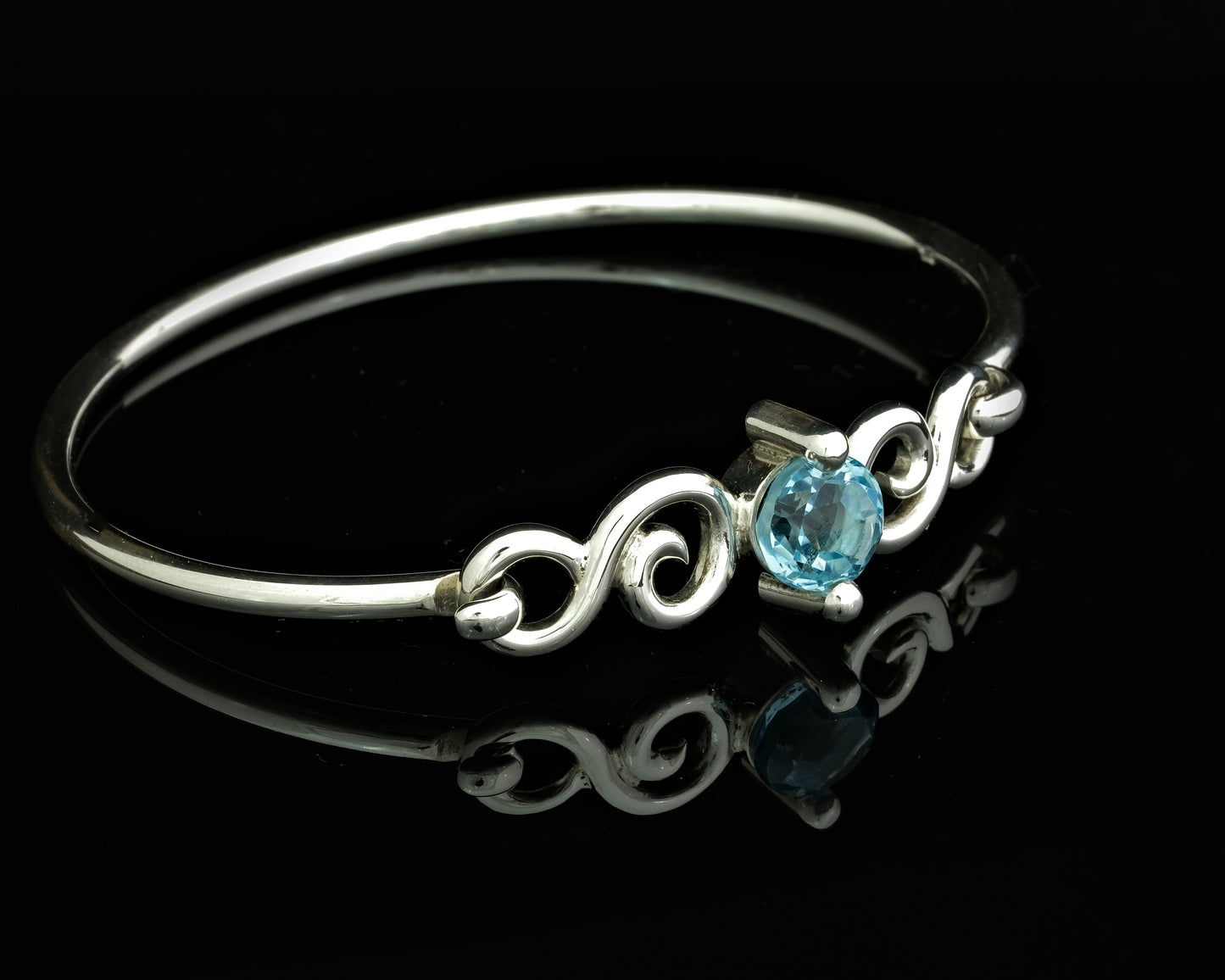 Sky Blue Topaz Tension Bangle