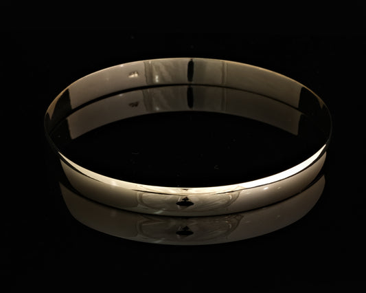 9ct Yellow gold D Shape bangle