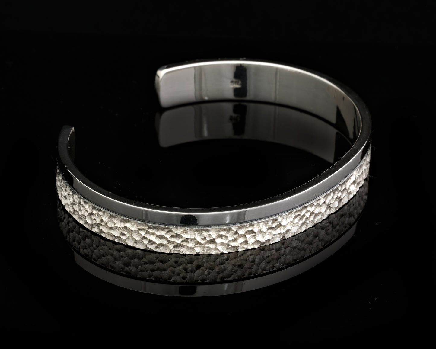 Masculine Silver Cuff Bangle