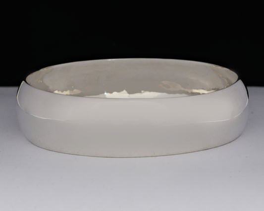 Heavy Silver Domed Bangle