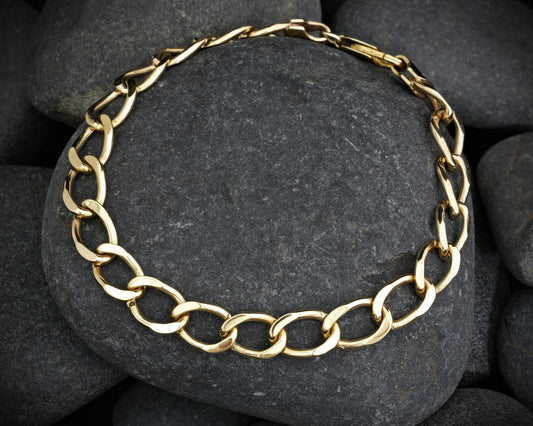 Gold Curb Link Bracelet