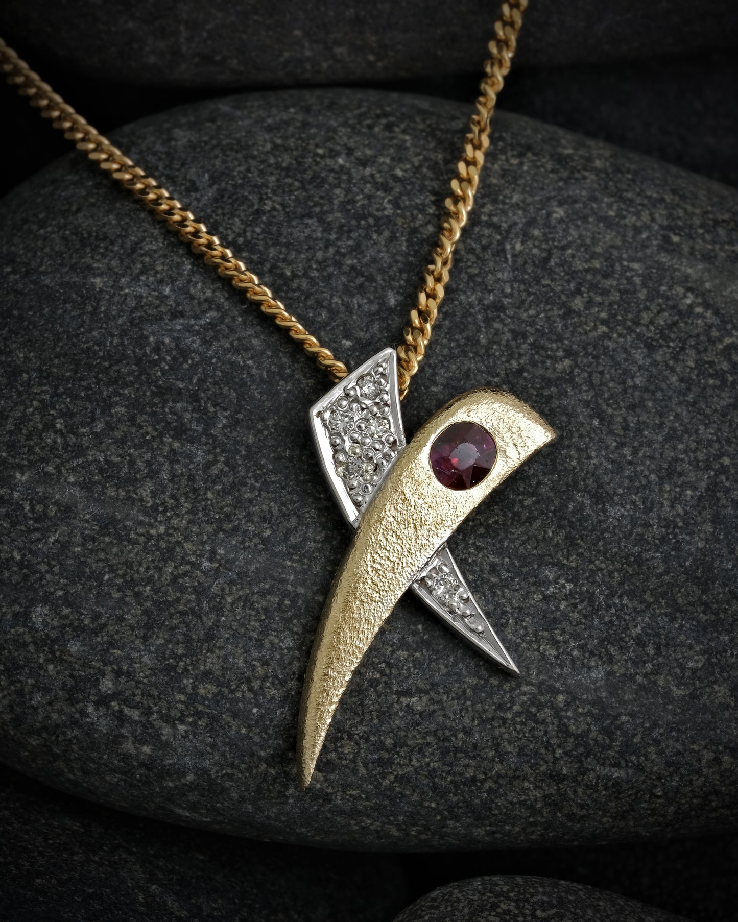 9ct Ruby & Diamond Pendant