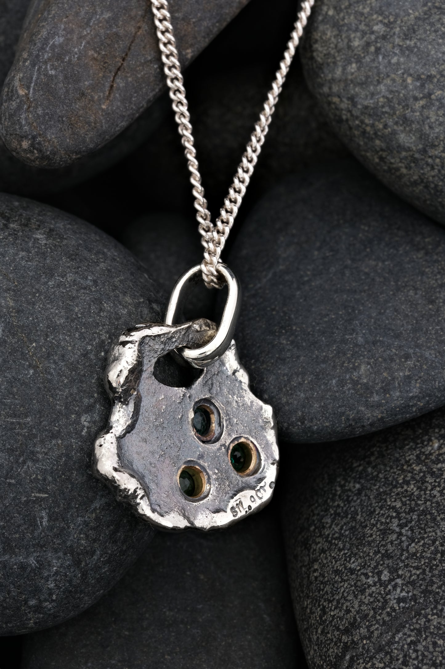 Silver and Emerald Birthstone Pendant