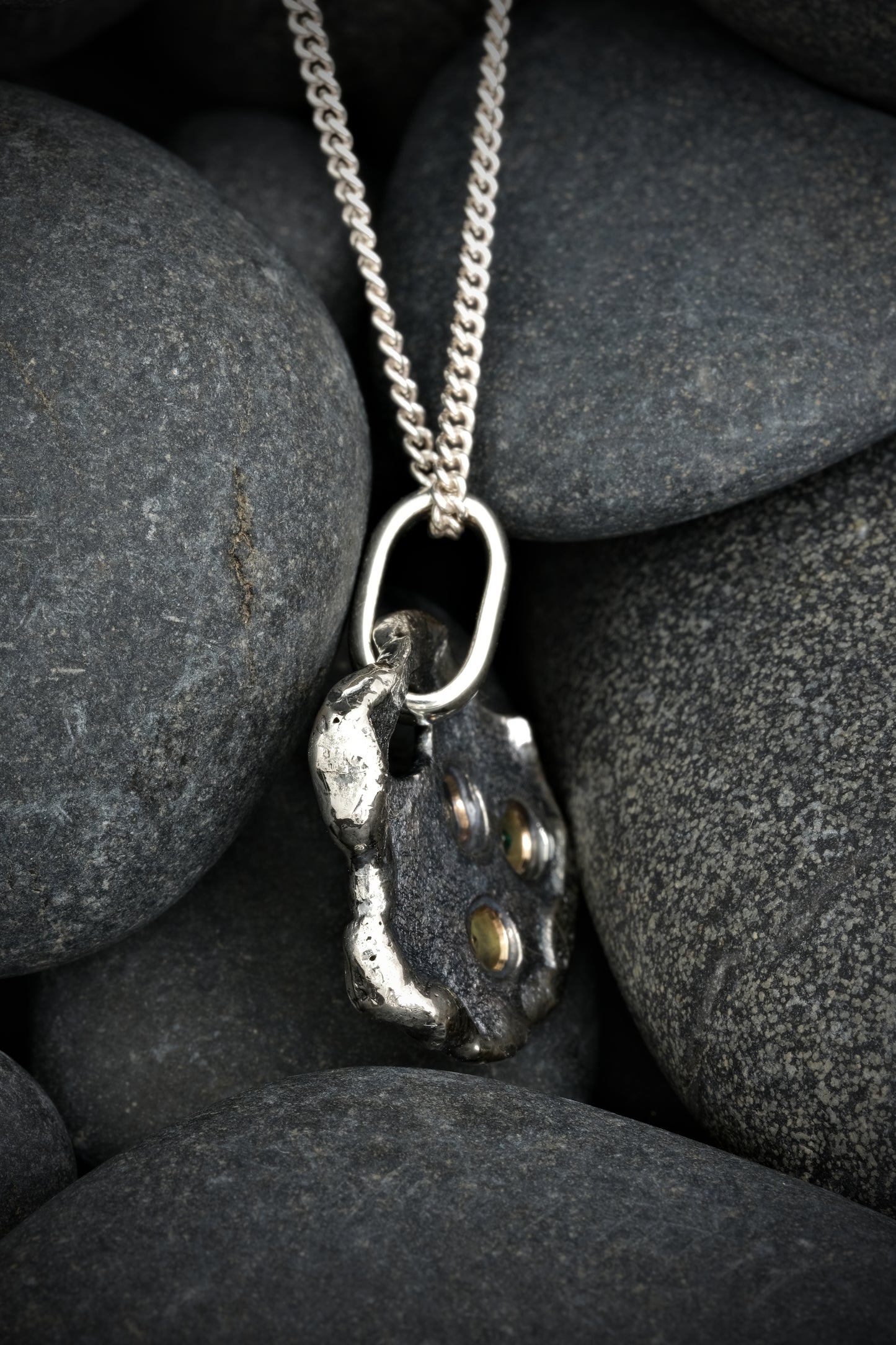 Silver and Emerald Birthstone Pendant