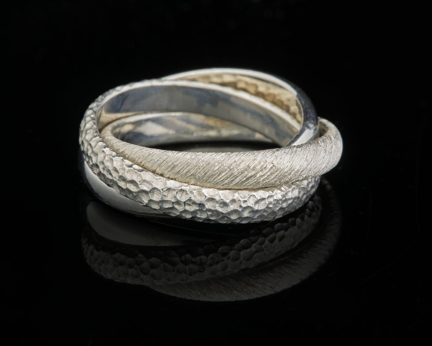 Silver textured Russian Wedding Band