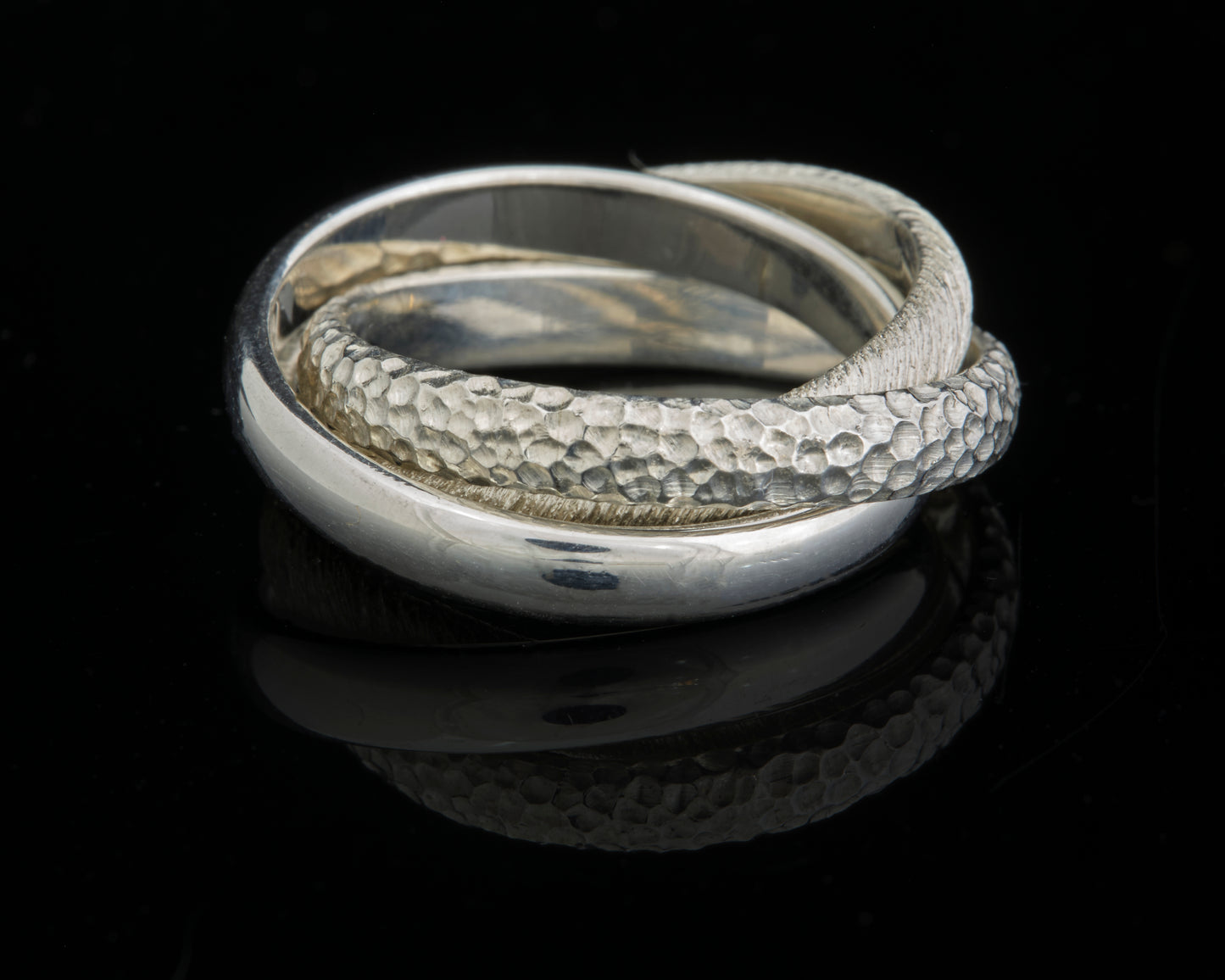Silver textured Russian Wedding Band