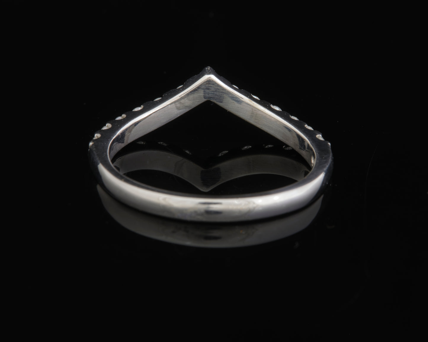 9ct White Gold Wishbone Half Eternity Ring