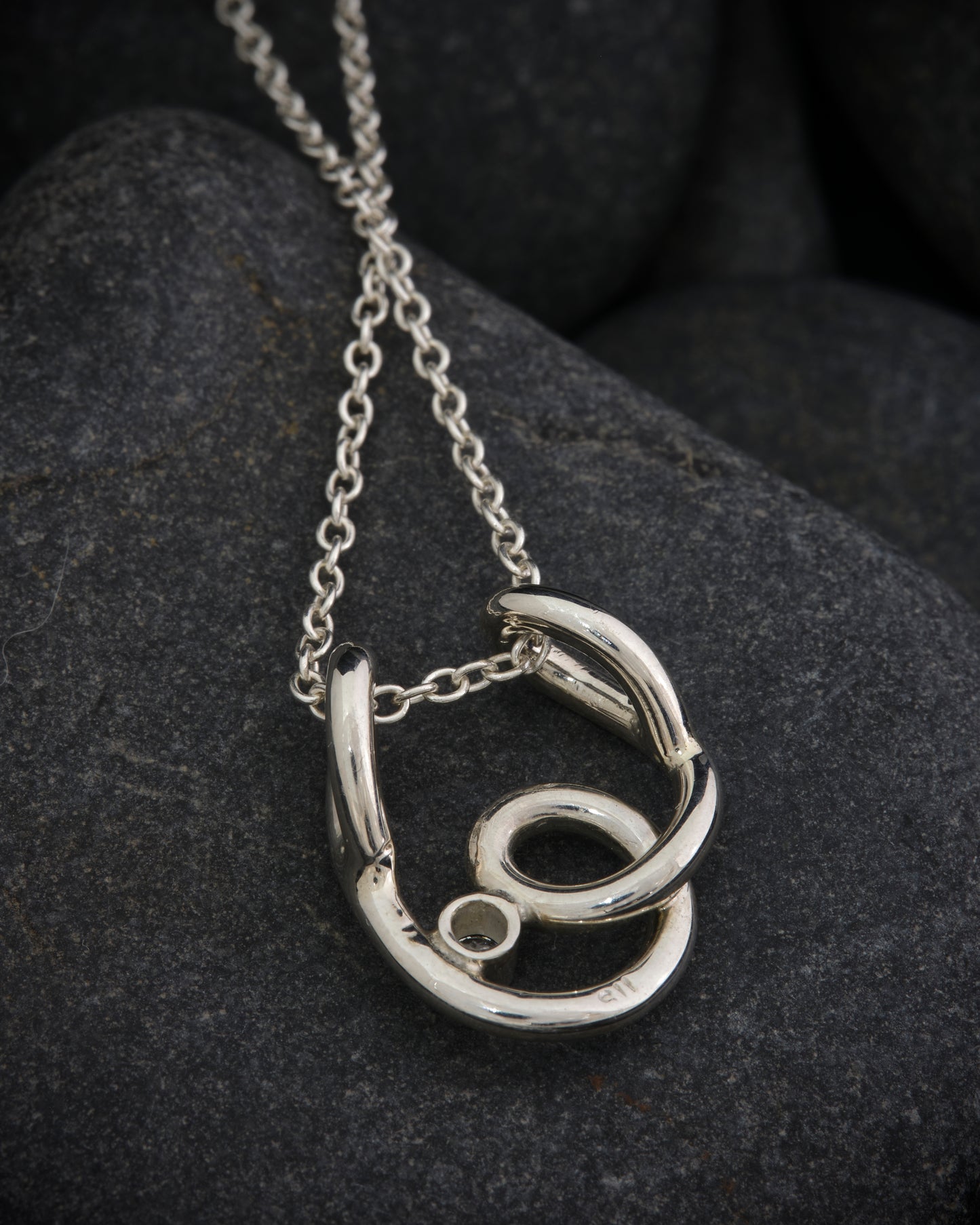 Silver and Diamond Birthstone Pendant